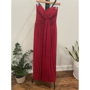 Calvin Klein Formal‎ Dress Pleated Strapless Sweetheart Neckline Maxi Size 6